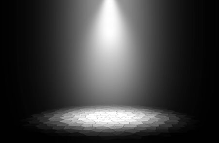 Spotlight white night studio background.の写真素材