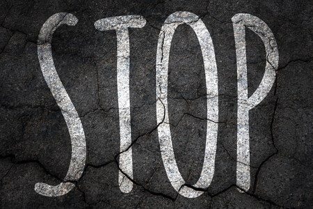 Stop crack asphalt background.の写真素材