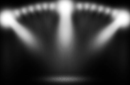 White spotlight stage design backdrop.の写真素材
