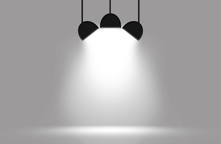 White spotlight studio background.の写真素材
