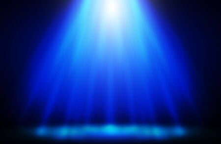 Blue spotlight design effect background.の写真素材