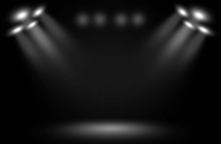 White spotlight studio stage background.の写真素材