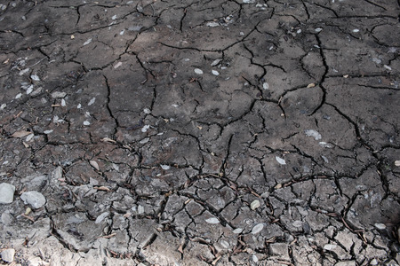 Drought crack ground close up background, crack soil area.の写真素材