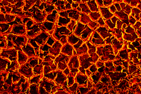 Lava ground close up background, Global warming.の写真素材
