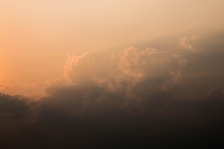 Sunshine on sky in the evening.
