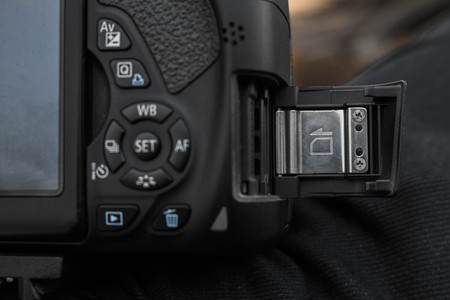 Memory card camera.の写真素材