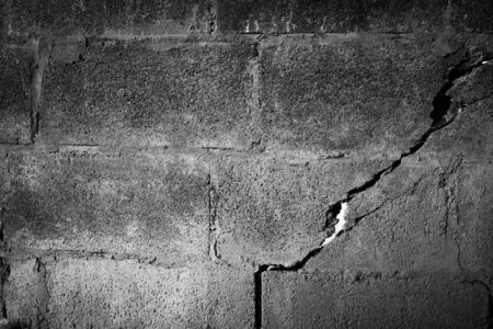 Crack concrete wall textured background.の写真素材