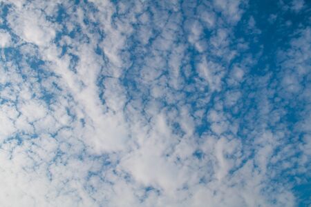 Blue sky on a bright day background.の写真素材