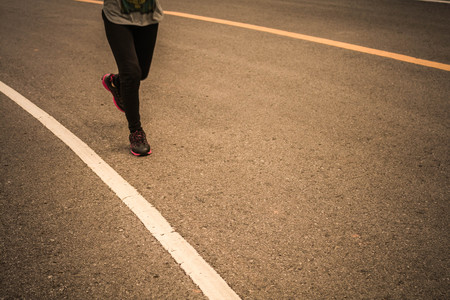 Women jogging for health, Concept health love.の写真素材