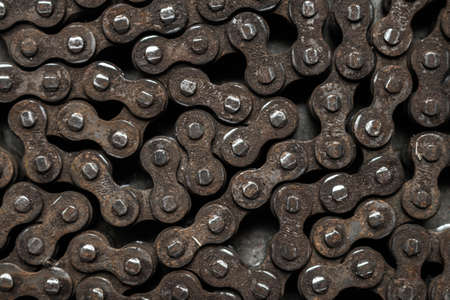 Close-up chain on the old.の写真素材