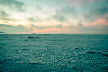 Sea view from tropical beach with sunny sky in the morning.の写真素材