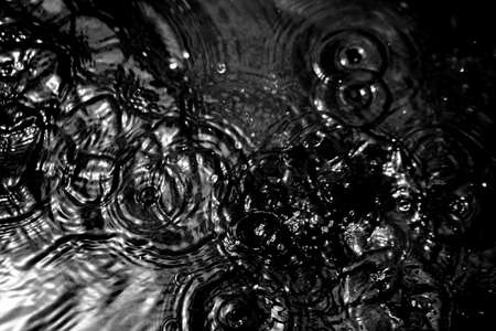 Falling rain close up background.の写真素材