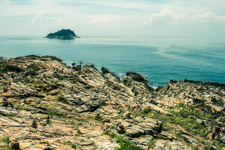 Landscape of the mountain and sky background.の写真素材