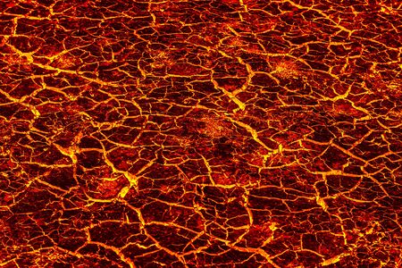Crack ground fire lava background.の写真素材