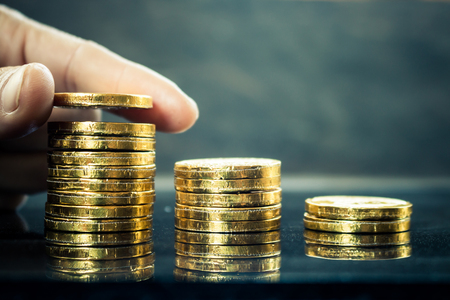 Investment in business finance, Concept money for the future.