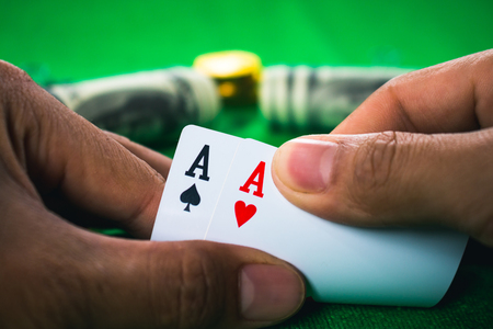 Gambling card game in casino.の写真素材