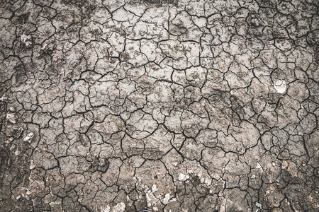 Soil surface caused by drought background, Crisis of water shortage.の写真素材