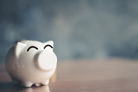 Piggy bank coins with saving money, Concept finance business investment.の写真素材