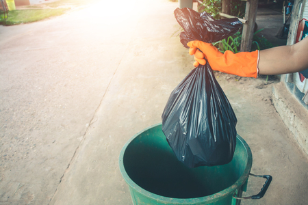 Women volunteer help garbage collection charity environment, concept cleaning.の写真素材