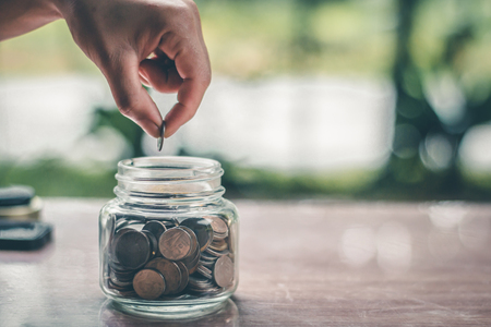Saving money for the future sustainability concept.の写真素材