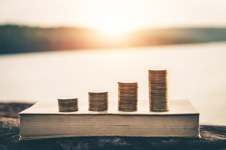 Saving money for the future sustainability, concept saving money for education.の写真素材