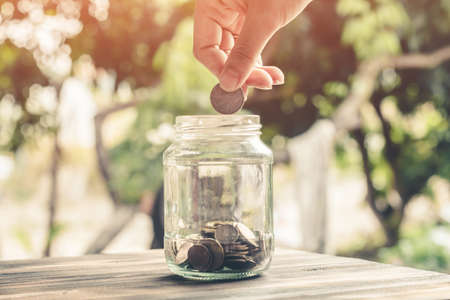 Saving money for the future sustainability, Concept saving money for the future.の写真素材