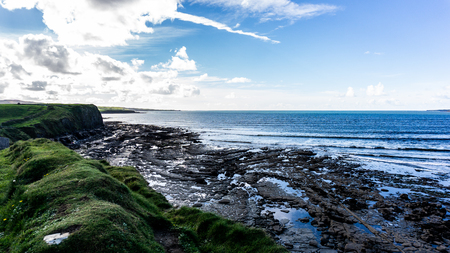 Rocky Shoreline in Lahinch, Ireland.の写真素材