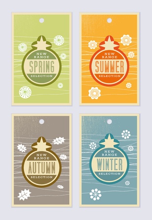 Retro vintage labels - editable imagesのイラスト素材