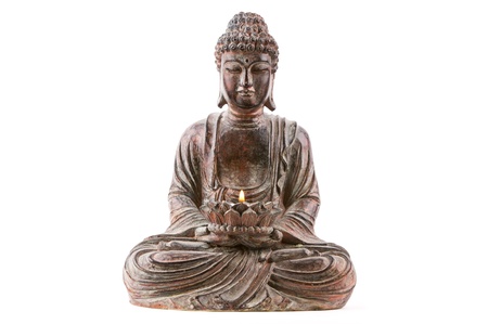 Buddha holding a burning flameの写真素材