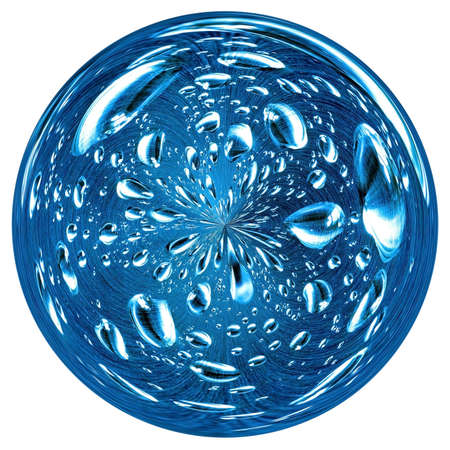 Water droplets blue bubble image.の写真素材