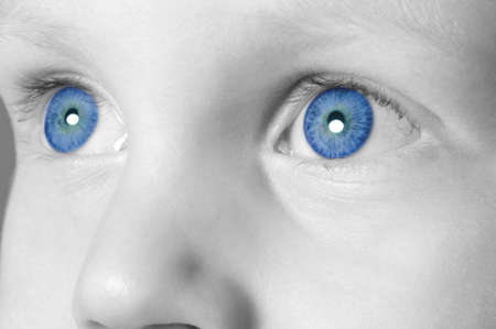 Close up of a child's eyes.の写真素材