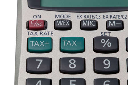 Macro shot of the buttons on a TAX calculator. の写真素材