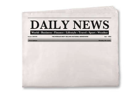 Mock up of a blank Daily Newspaper with empty space to add your own news or headline text and pictures. Mock up of a blank Daily Newspaper with empty space to add your own news or headline text and pictures.