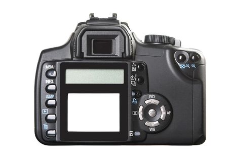 back of digital camera with space for foto
