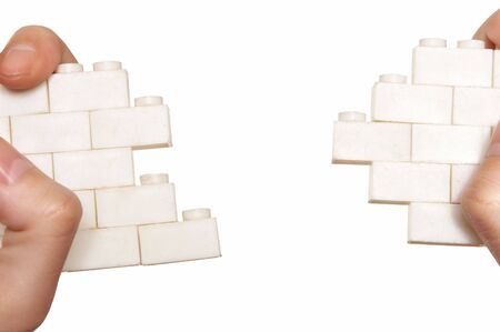 breaking through the wallの写真素材