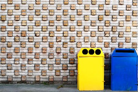 garbage cansの写真素材