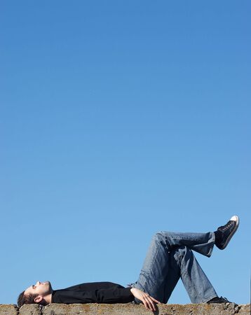pleasure to rest under the skyの写真素材