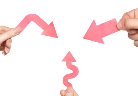 pointing arrows