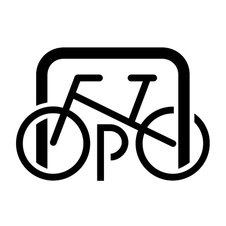 bicycle parking signのイラスト素材