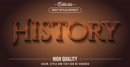Editable text style effect - History theme style. Graphic design element.のイラスト素材
