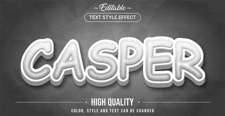 Editable text style effect - Ghost theme style. Graphic design element.のイラスト素材