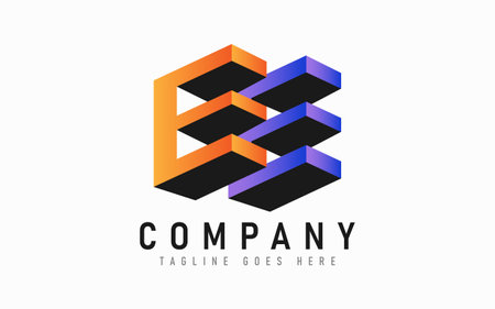 Vector Of Modern 3d Initial Letter E Id Royalty Free Image Stocklib