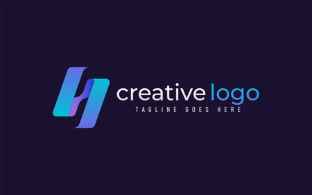 Abstract Letter N with Gradient Blue Logo Design. Creative Logo Design, Usable For Business, Community, Industrial, Security, Tech, Services Company. Vector Logo Design Illustration. Graphic Design Element.のイラスト素材