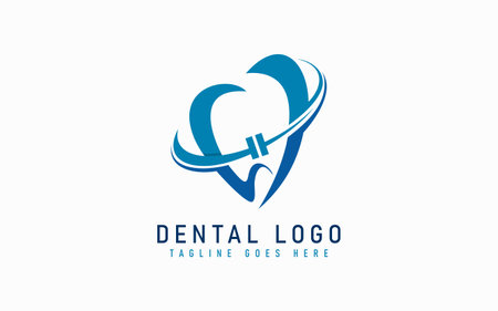 Creative Dental Logo Design. Usable For Business, Community, Industrial, Medical, Tech, Services Company. Vector Logo Design Illustration. Graphic Design Element.のイラスト素材