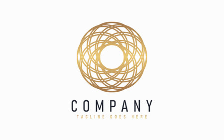 Abstract Modern Design Based From Circular Round Lines. Geometric Colorful Lines Symbol. Usable For Business, Community, Foundation, Services, Tech, Company. Vector Design Illustration. Graphic Design Element.のイラスト素材