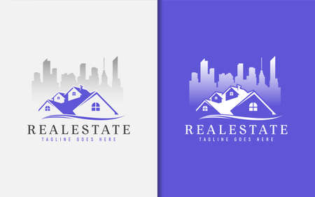 Real Estate Residential Property Logo Design. Architecture Building Logo Graphic Template. Graphic Design Element.のイラスト素材