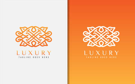 Luxury Logo Design. Elegant Symbol with Geometric Modern Lines Combination. Usable For Business, Community, Foundation, Services, Company. Vector Logo Design Illustration. Graphic Design Elementのイラスト素材