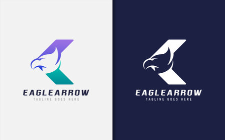 Creative Logo Based Eagle Head Shape. Usable for Brand and Company. Vector Logo Illustration. Graphic Design Element.のイラスト素材