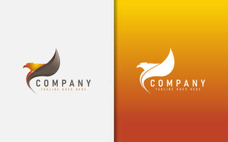 Creative Logo Based Eagle Head Shape. Usable for Brand and Company. Vector Logo Illustration. Graphic Design Element.のイラスト素材