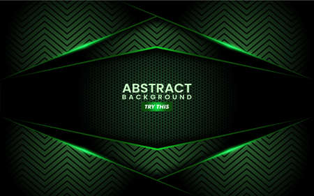 Abstract Green Background with Overlap Layer Textured Pattern Concept. Modern Background Illustration. Graphic Design Element.のイラスト素材